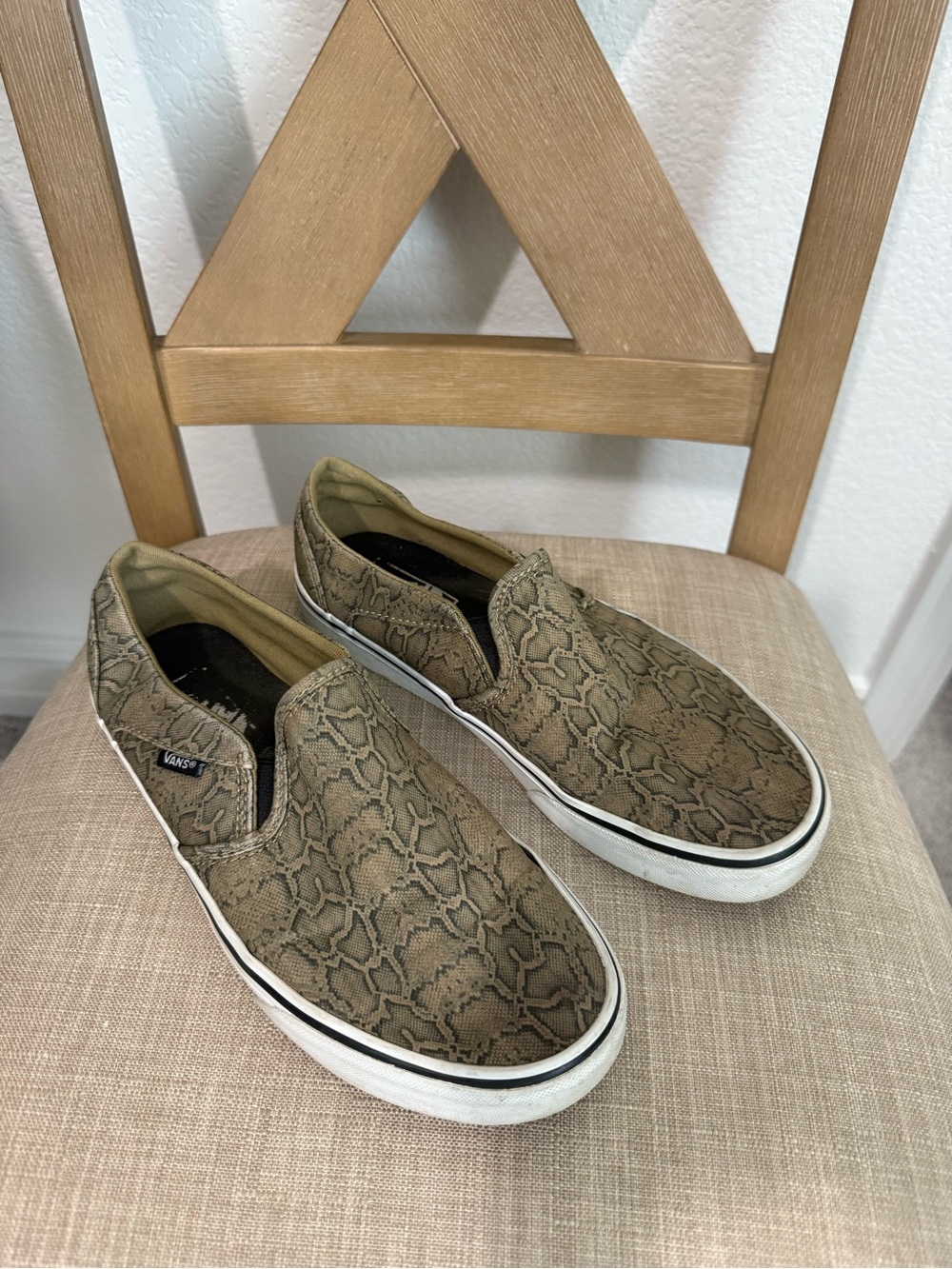 Vans Slip-On Sneakers in Snake Print